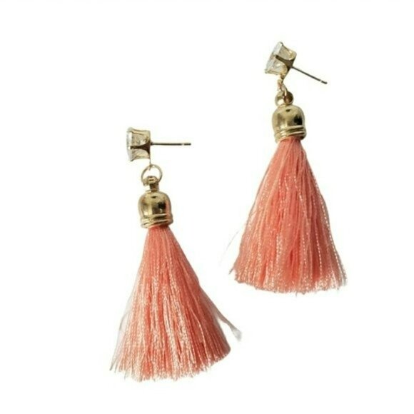 Fashion Jewelry Faux Diamond Tassel Earrings Sz OS - Picture 4 of 5